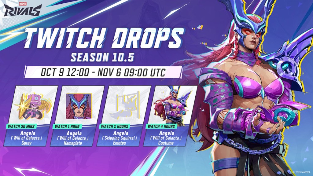 Marvel Rivals Season 10.5 Angela Twitch Drops