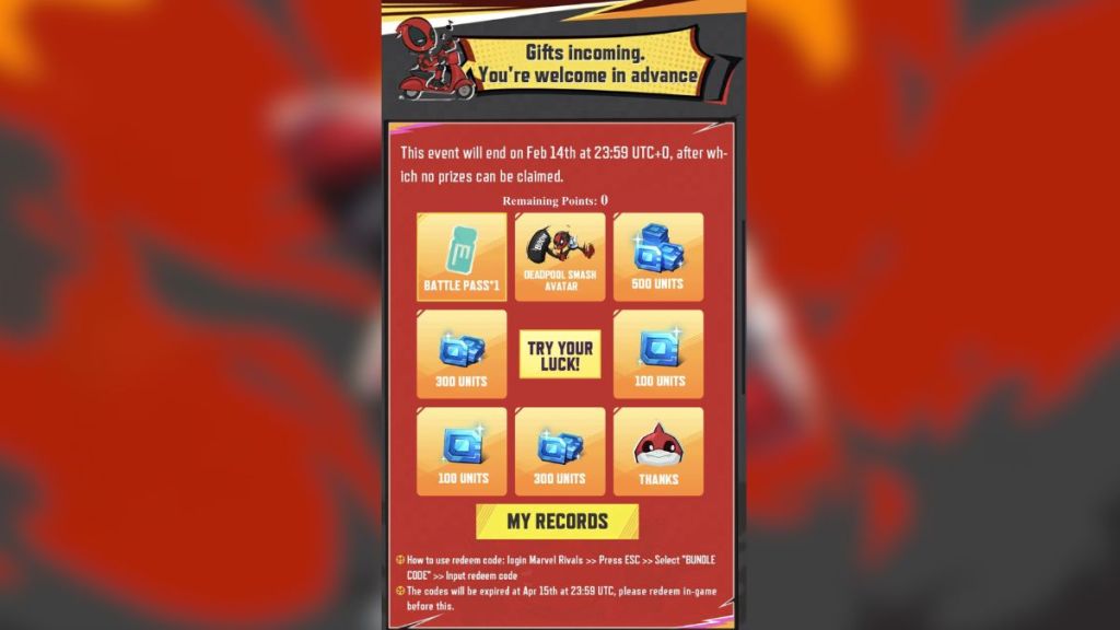 Marvel Rivals TikTok Event Rewards