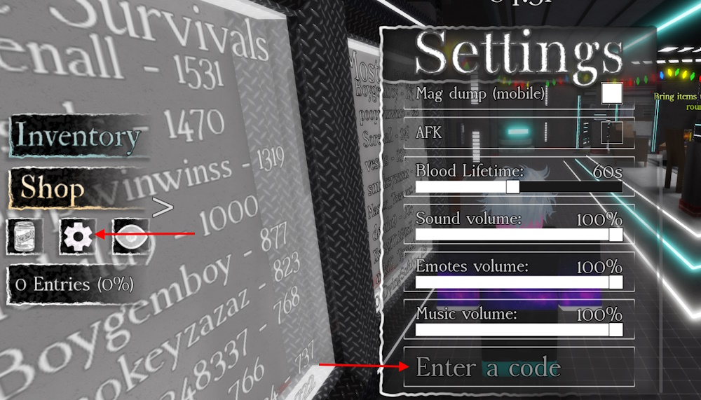 Massacre codes redeem