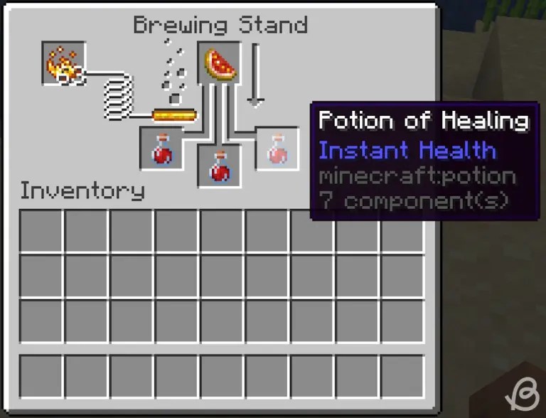 Minecraft-Potions-Potion-of-healing-and-its-ingredient-in-Minecraft