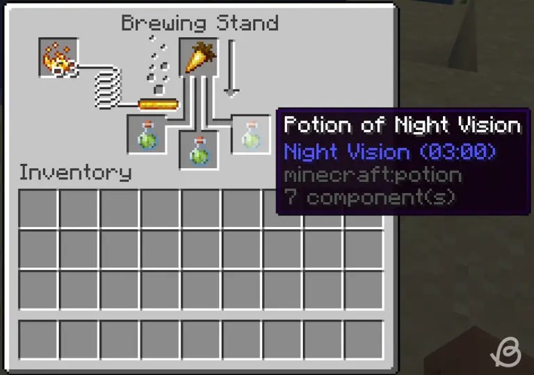 Minecraft-Potions-Potion-of-night-vision-and-its-ingredient-in-Minecraft