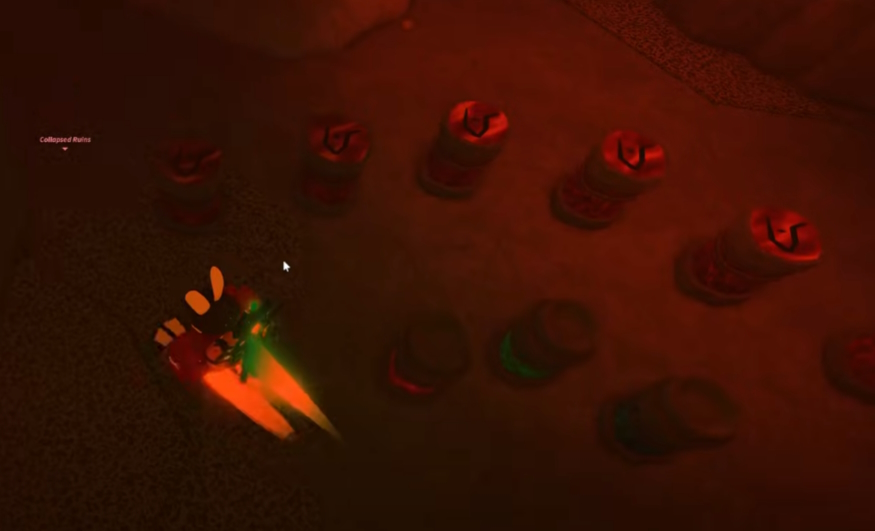 Pedestals in Thalassar's Ruin room Fisch