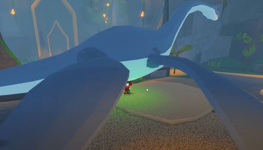 Plesiosaur in Fisch after unlock Obelisk puzzle door