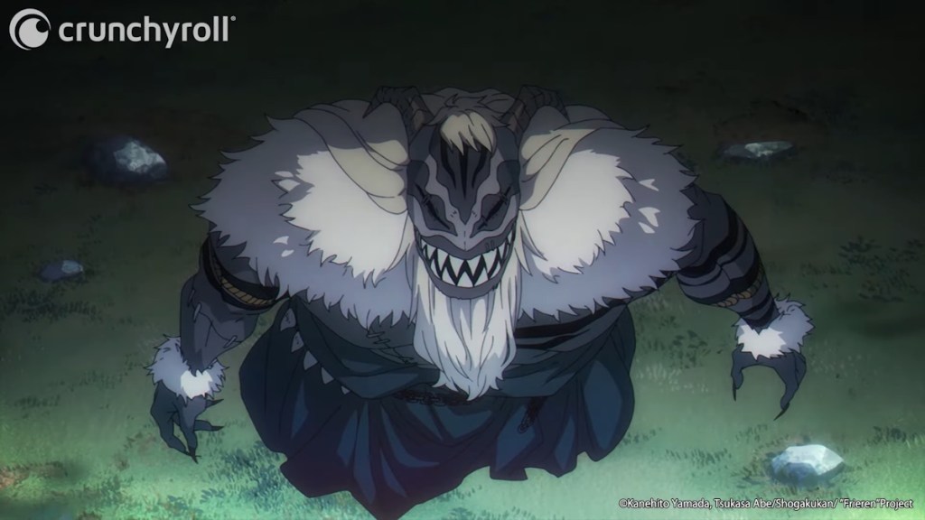 Qual looking up against Frieren in anime