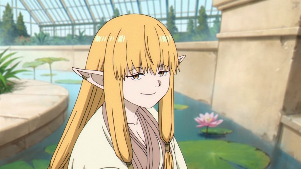 Serie smiling in Frieren anime