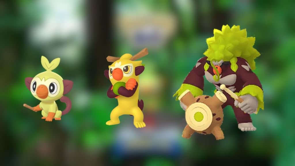 Shiny Grookey evolution line