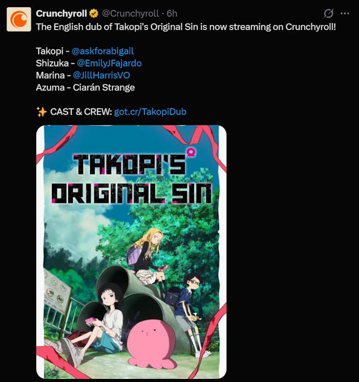 Takopi's Original Sins English dub announcement