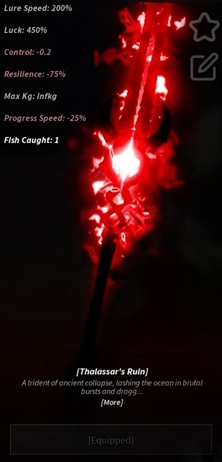 Thalassar's Ruin rod Stats Fisch