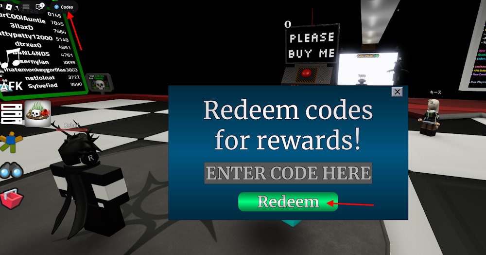 True or False codes redeem