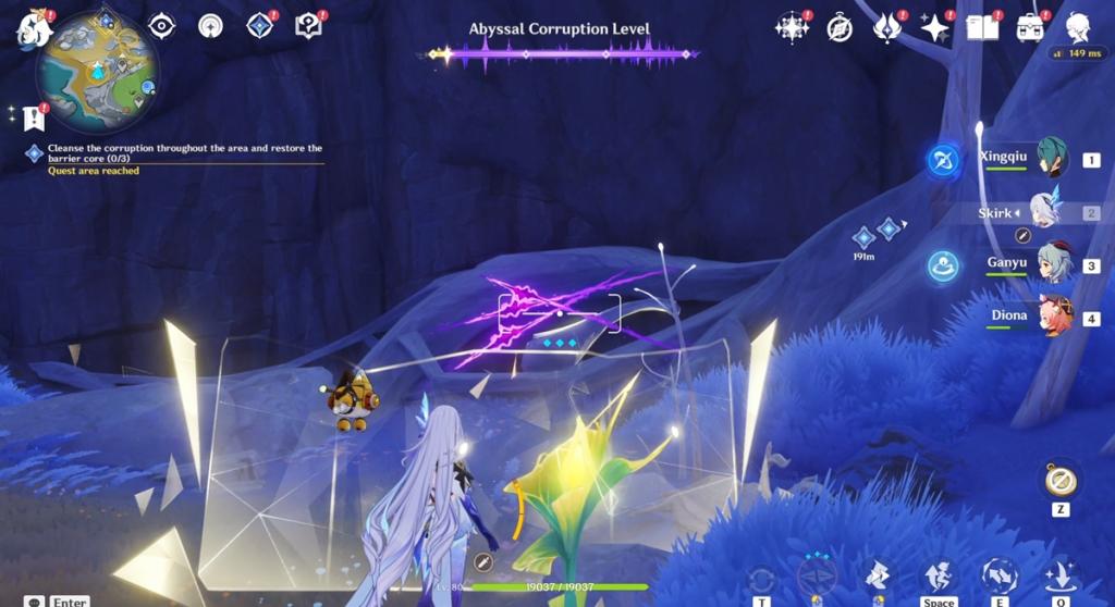 Use Kuuvahki power to cut the abyssal thread