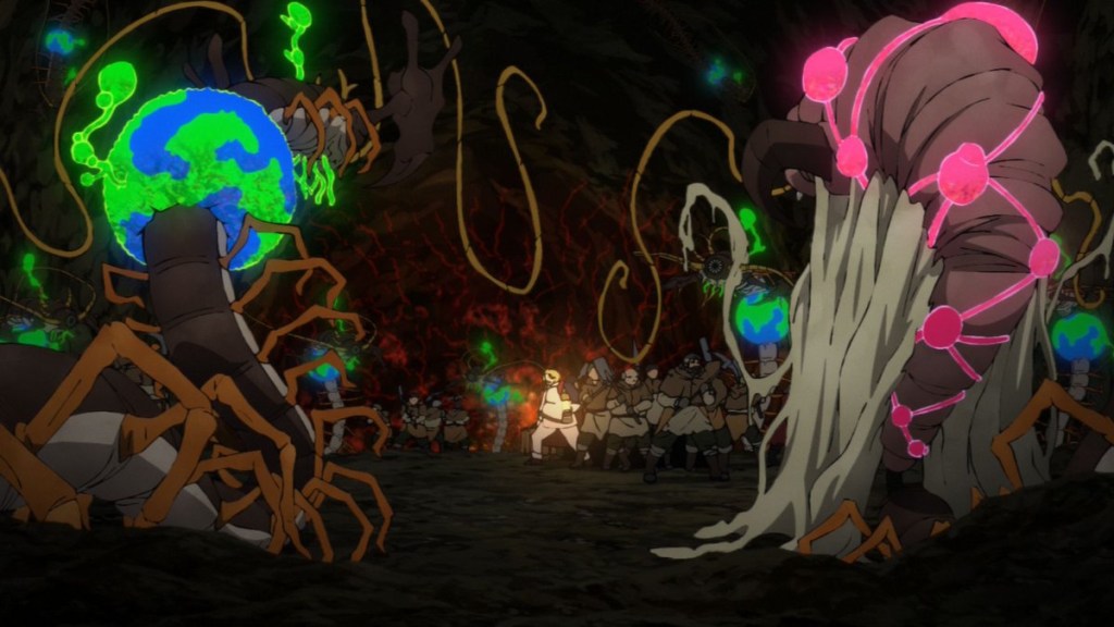 Infected mines in Sentenced to Be a Hero anime