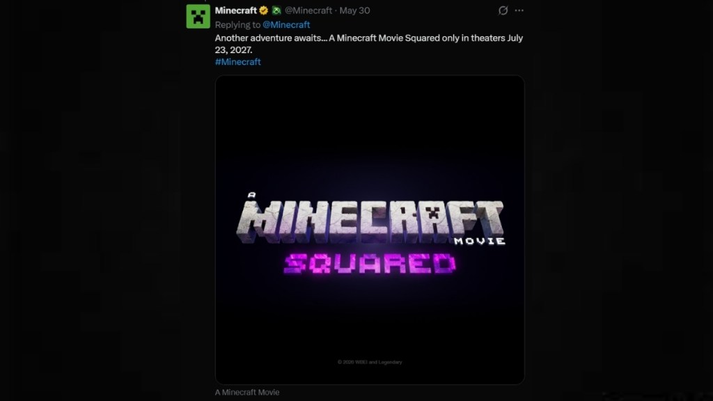 A Minecraft Movie Squared Title Reveal