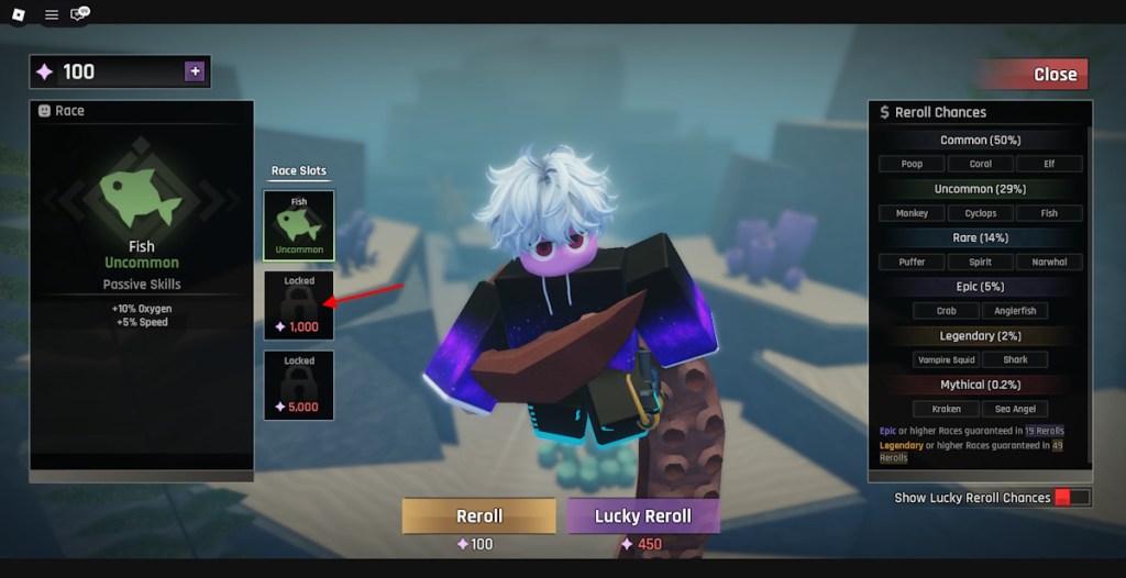 Abyss add reroll races slot