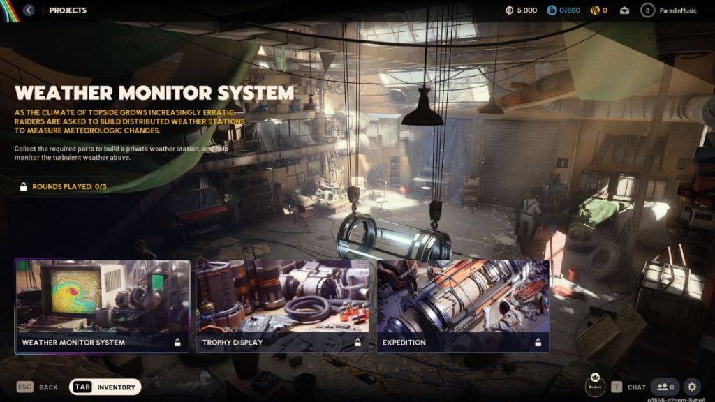 Arc Raiders Weather Monitor System Screen