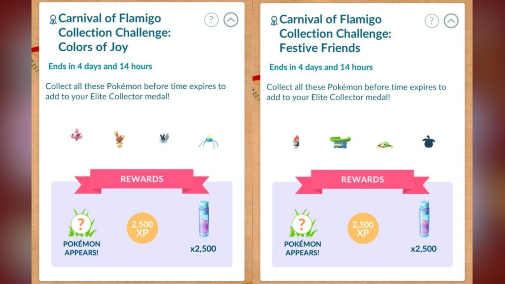 Collection Challenge 1 in Pokemon Go