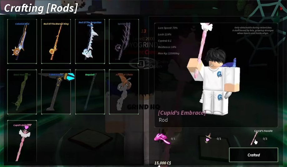 Craft Cupid's Embrace Rod in Fisch