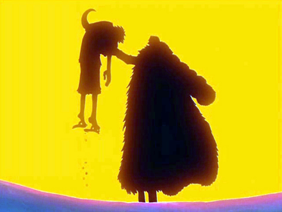 Crocodile stabs Luffy in One Piece anime