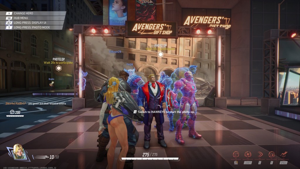 Avengers Assemble Photo Op booth in Marvel Rivals