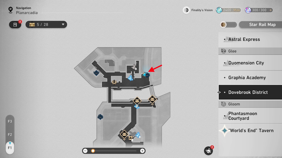 Dovebrook District Floating Grease Origin Retrace Shiftmation 2 Location