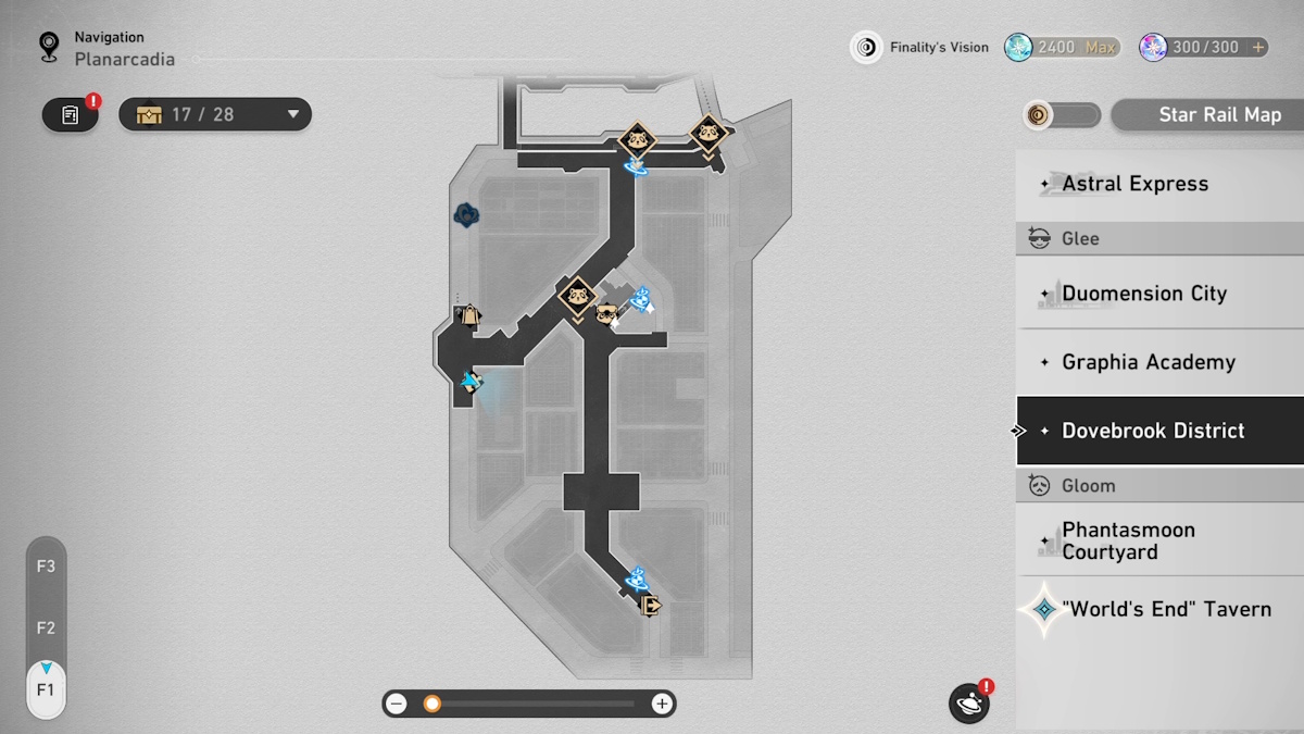 Dovebrook District Floating Grease Origin Retrace Shiftmation 3 Location