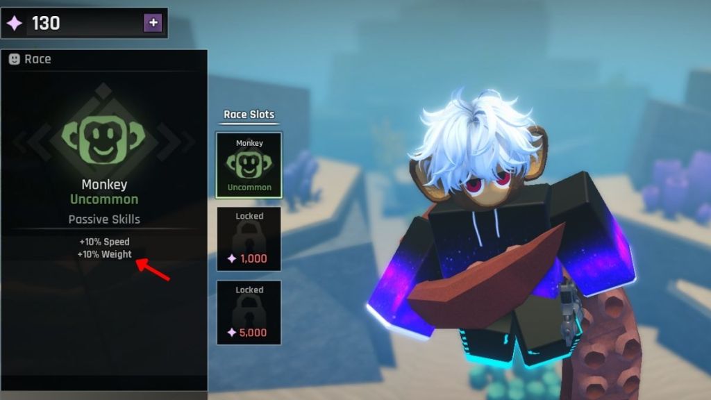 Equipping the Best Races to increase fish weight in Abyss