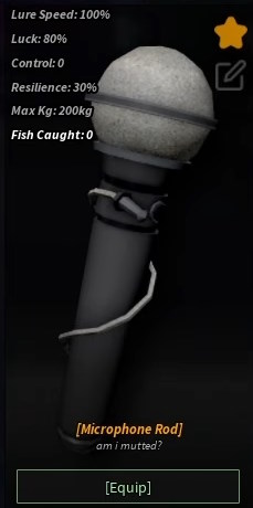Fisch Microphone Rod with stats