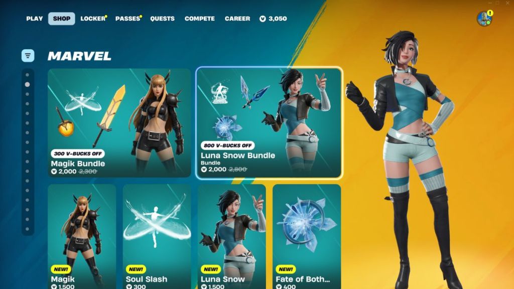 Fortnite Luna Snow and Magik Item Shop