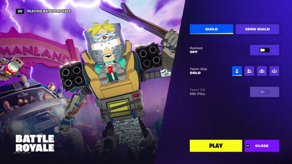 Fortnite Merged Mode Screen