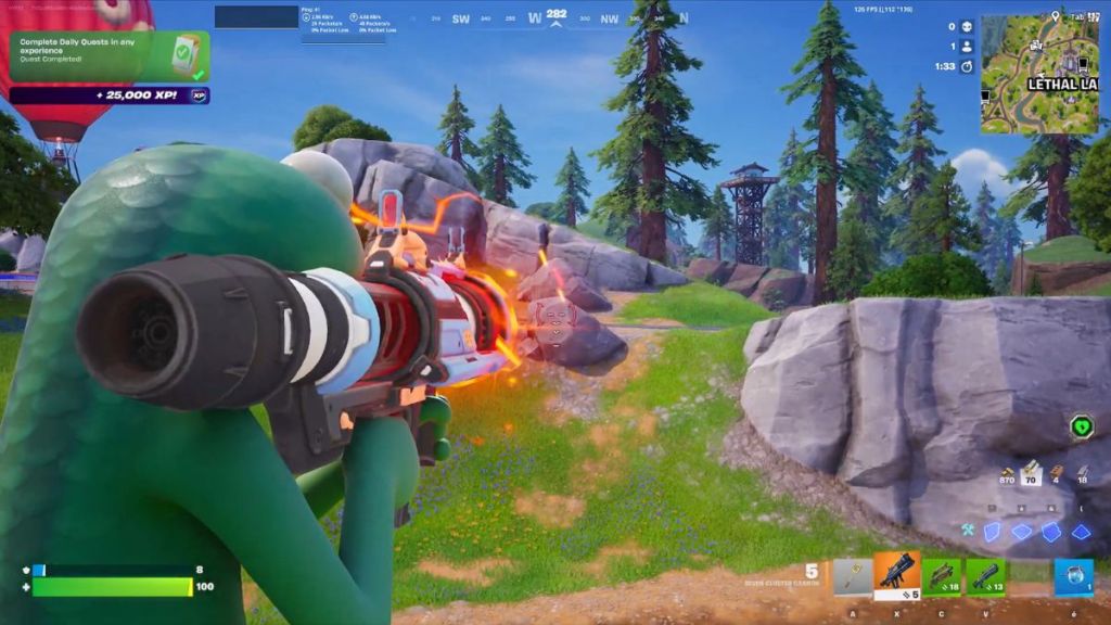 Fortnite Seven Cluster Cannon Use