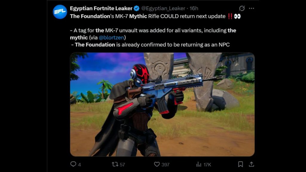 Fortnite The Foundation Return 39.40 Update