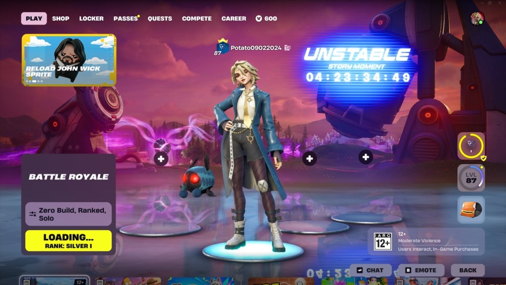 Fortnite Unstable Moment Countdown Timer In Lobby