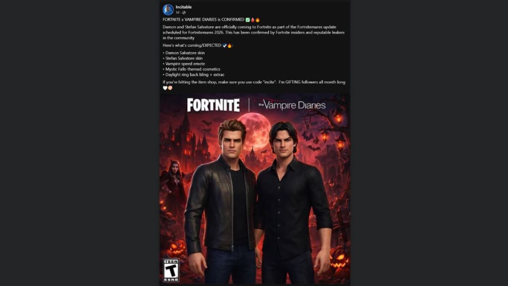 Fortnite Vampire Diaries Leak