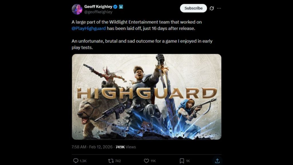 Highguard Layoffs Geoff Keighley