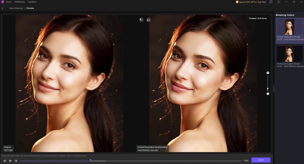 HitPaw VikPea high quality video preview