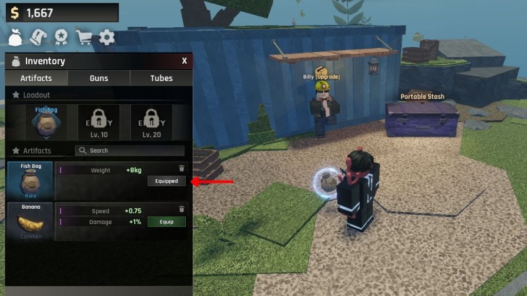 How to Increase Primary Storage in Abyss using Artifacts