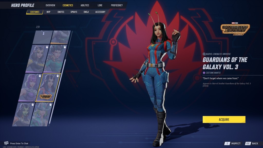 Mantis Guardians of the Galaxy Vol 3 skin in Marvel Rivals