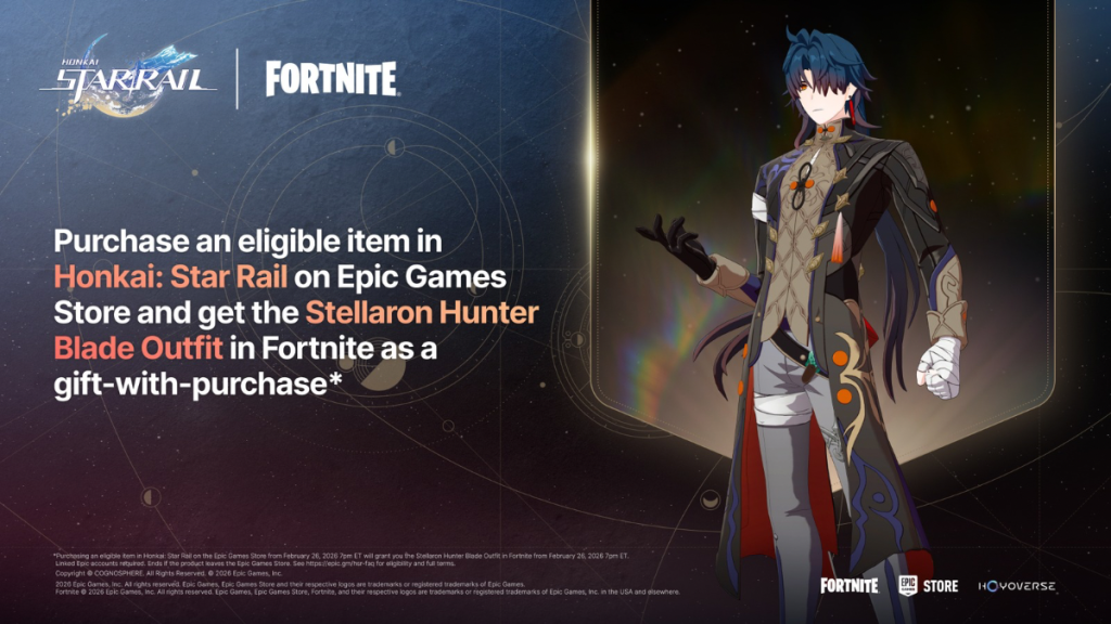 Fortnite HSR Stellaron Hunter Blade skin free