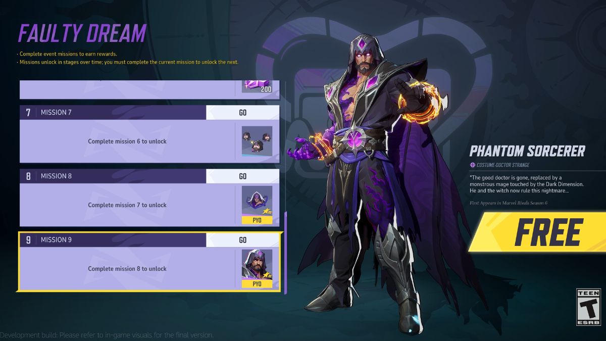 Marvel Rivals Faulty Dream Event Rewards
