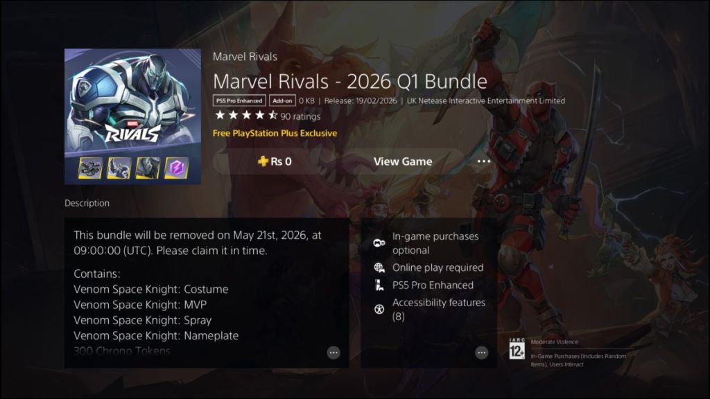 Marvel Rivals PS Plus Free Bundle Venom