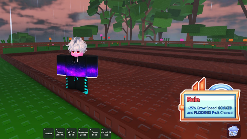 Rain Weather in Garden Horizons