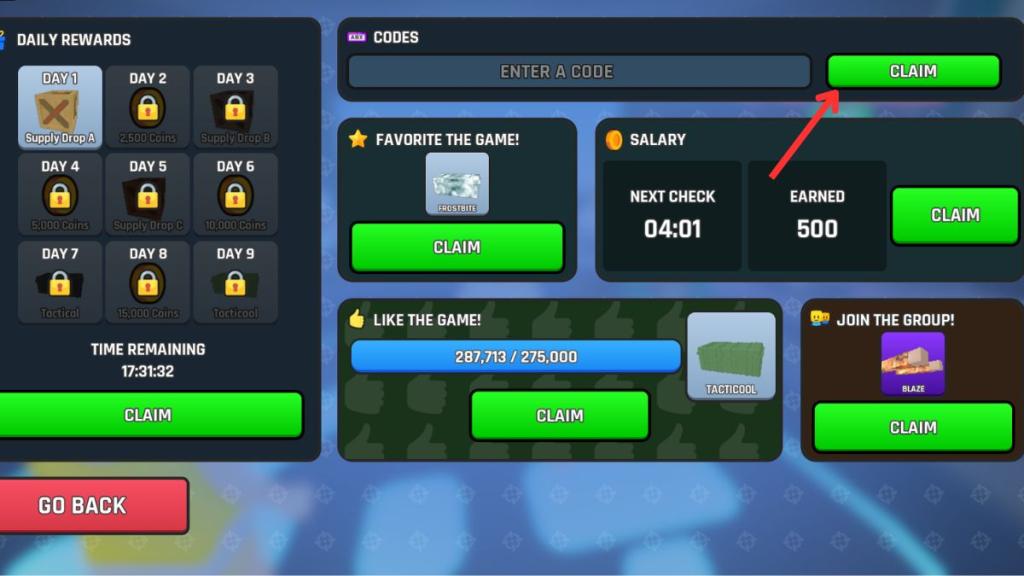 Redeem Combat Arena codes