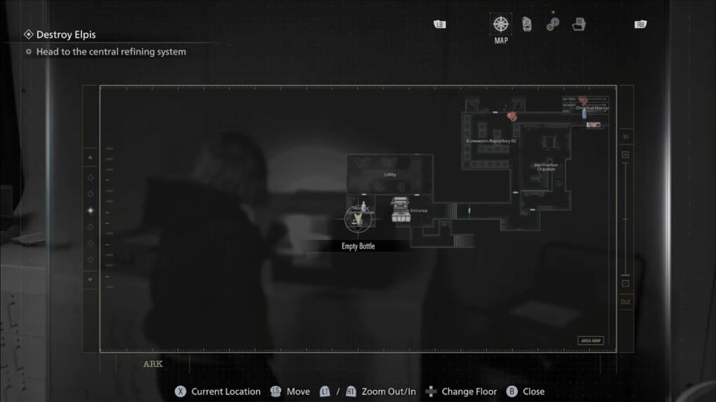 Resident Evil Requiem ARK Monitor Control Room Safe location on map