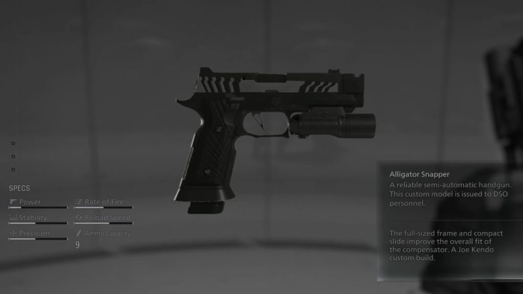 Resident Evil Requiem Alligator Snapper Weapon