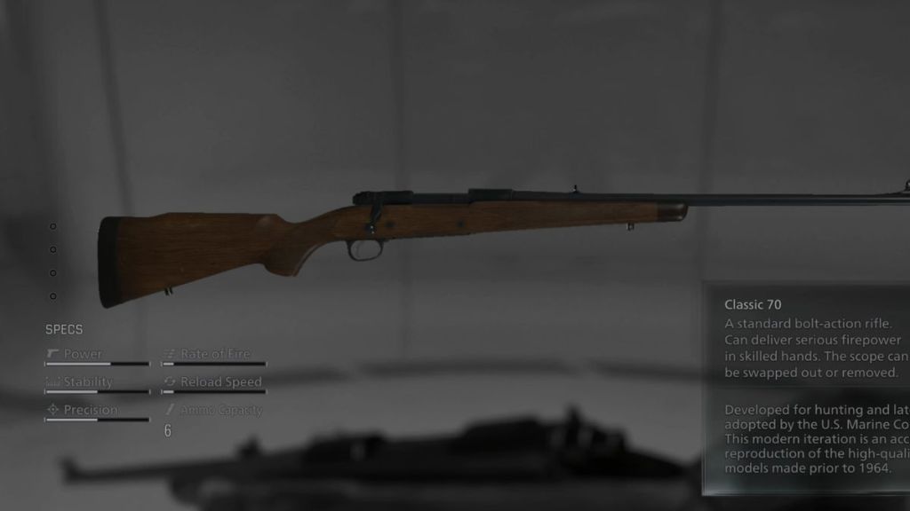 Resident Evil Requiem Classic 70 Weapon