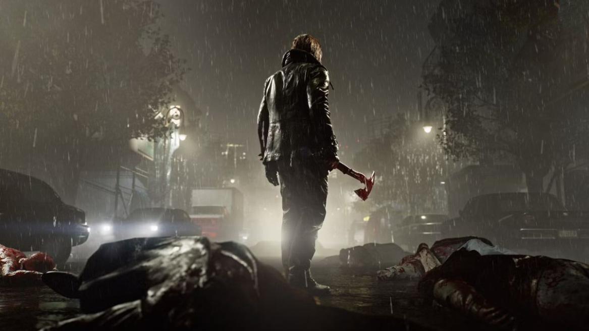 Leon wielding a Hatchet in RE9