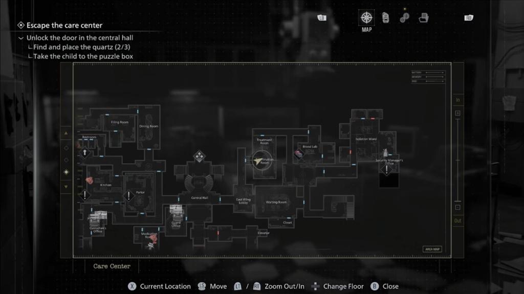 Resident Evil Requiem Examination Room Safe location on map