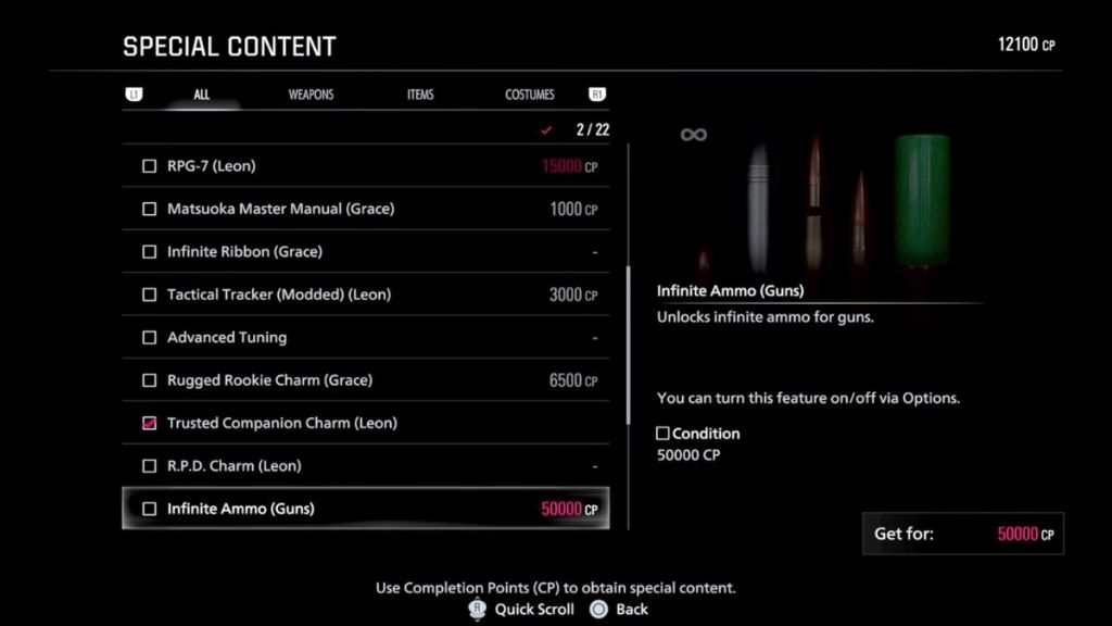 Resident Evil Requiem Infinite Ammo Mod
