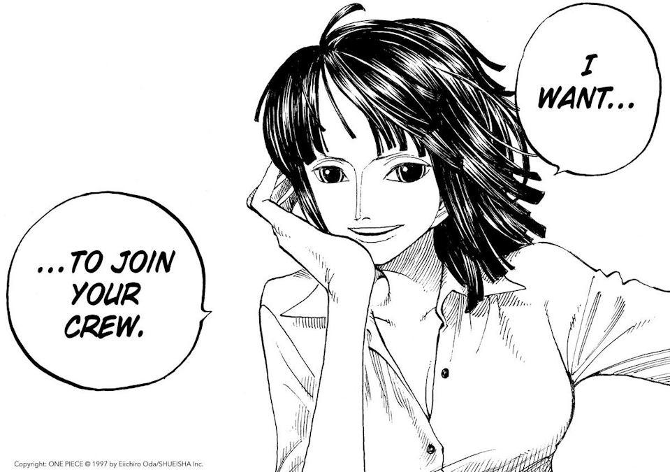 Robin asking to join the crew