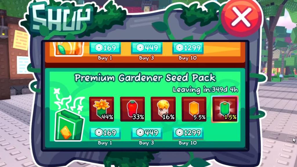 Buy Gardener Seed Pack from the in-game shop