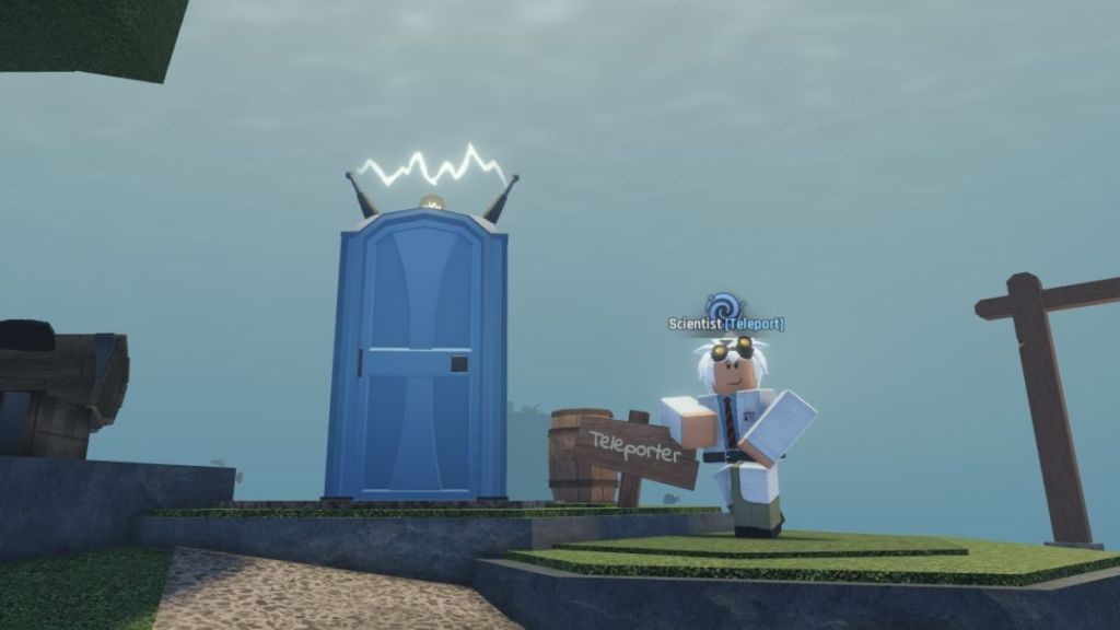 Scientist and Teleportation Device